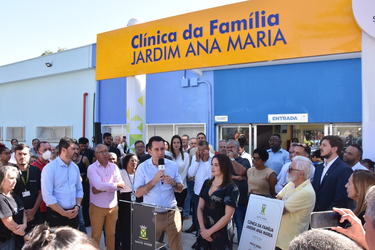 Santo André entrega Clínica da Família Jardim Ana Maria com capacidade 60%  maior de atendimento. Veja vídeo - ABC em OFF